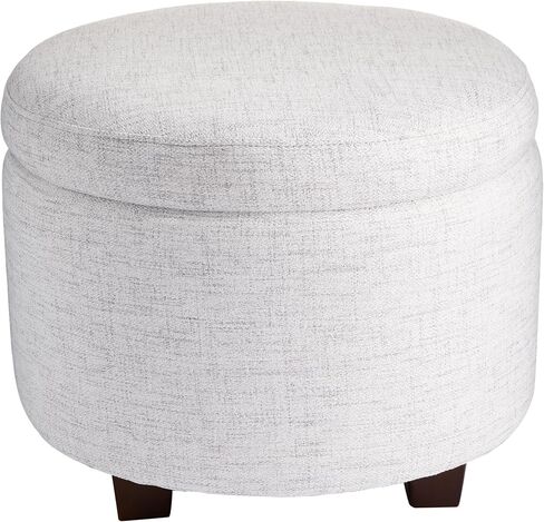 Evolur Vienna Ottoman in Fog Grey, Made from Sturdy and Sustainable FSC-Certified Wood, Comes with A Comforting Footrest, Compact Ottomans, Ottomans for Living Room in Saudi Arabia