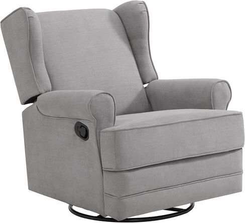 Oxford Baby Teegan Upholstered Swivel Glider & Recliner Nursery Chair, Gray in Kuwait