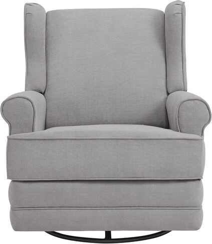 Oxford Baby Teegan Upholstered Swivel Glider & Recliner Nursery Chair, Gray in Kuwait