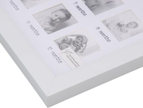 Newborn Monthly Photo, Photo Albums Frames Accessories Baby Frame 12 Months Newborn Monthly Picture Frame First Year Photo Nature Wood Frame White Exquisite Photo Frame for Baby Gr in Saudi Arabia