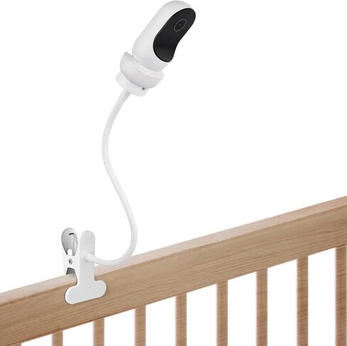 Clamp Mount for Owlet Cam and Owlet Cam 2, Flexible Baby Monitor Holder Crib Mount Without Tools or Wall Damage - White in Saudi Arabia