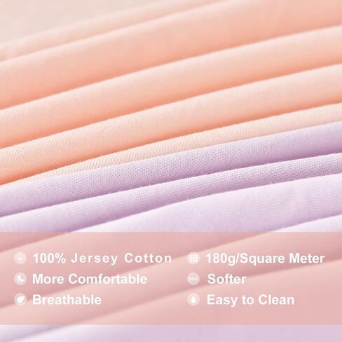 MEILA Bassinet Fitted Sheets Compatible with Dream On Me Lacy Portable 2-in-1 Bassinet, 100% Jersey Cotton Beside Bassinet Sheet for Baby Girl, Pack of 2, 30x18 (Beige+Grapefruit) in Saudi Arabia