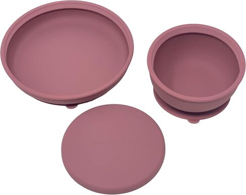| Silicone Assist Plate and Assist Bowl Combo Pack for Toddler and Baby | Suction Bowl and Plate| Baby-Led Feeding (Citadel) in Kuwait