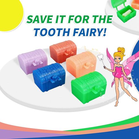 Teeth Storage Box, Lovely Baby Milk Tooth Fairy Box Tooth Organizer Teeth Saver with Mouse Shape Cases Gift for Kids Tooth Fairy Box Special for Kids Keepsake(50 Pieces) in Saudi Arabia
