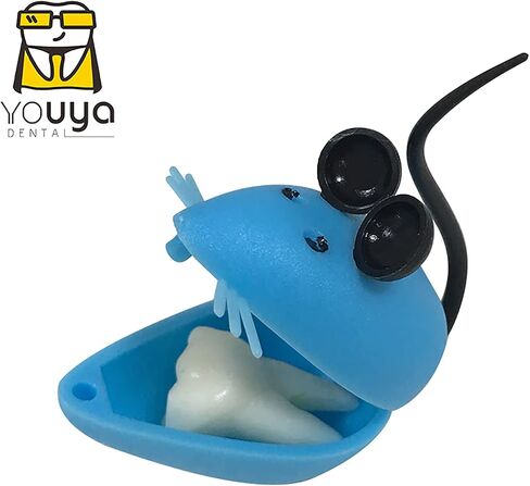 Teeth Storage Box, Lovely Baby Milk Tooth Fairy Box Tooth Organizer Teeth Saver with Mouse Shape Cases Gift for Kids Tooth Fairy Box Special for Kids Keepsake(50 Pieces) in Saudi Arabia