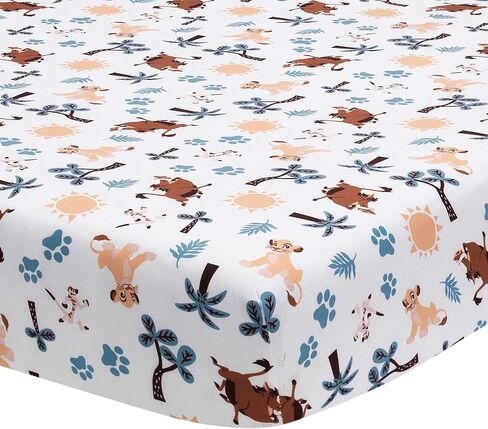 Lambs & Ivy Lion King Adventure Fitted Crib Sheet, Multicolor in Saudi Arabia