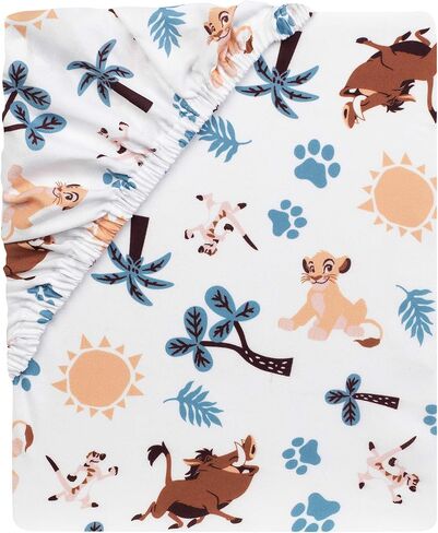 Lambs & Ivy Lion King Adventure Fitted Crib Sheet, Multicolor in Saudi Arabia