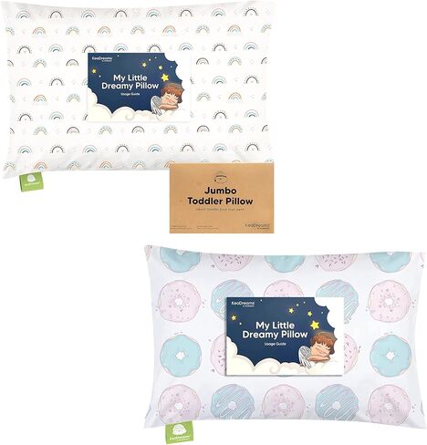 KeaBabies Toddler Pillow with Pillowcase, Jumbo 14X20 and Toddler Pillow with Pillowcase - Soft Organic Cotton Toddler Pillows for Sleeping - 13x18 My Little Dreamy Pillow - Machine Washable Pillow in Saudi Arabia