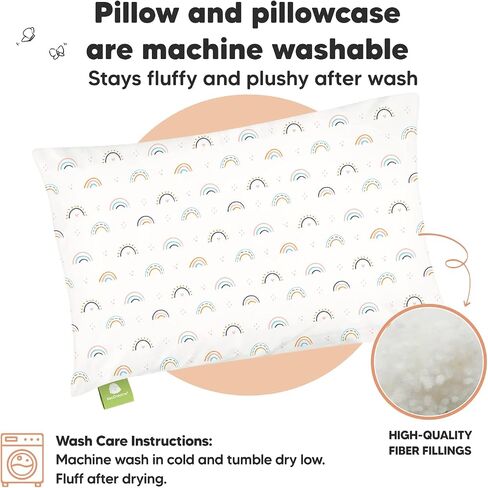 KeaBabies Toddler Pillow with Pillowcase, Jumbo 14X20 and Toddler Pillow with Pillowcase - Soft Organic Cotton Toddler Pillows for Sleeping - 13x18 My Little Dreamy Pillow - Machine Washable Pillow in Saudi Arabia