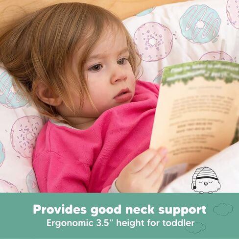 KeaBabies Toddler Pillow with Pillowcase, Jumbo 14X20 and Toddler Pillow with Pillowcase - Soft Organic Cotton Toddler Pillows for Sleeping - 13x18 My Little Dreamy Pillow - Machine Washable Pillow in Saudi Arabia