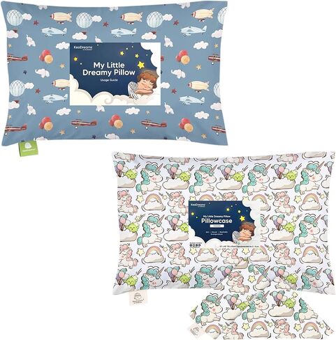 KeaBabies Toddler Pillow with Pillowcase Toddler Pillowcase for 13X18 Pillow - 13x18 My Little Dreamy Pillow - Organic Toddler Pillow Case for Boy, Kids in Saudi Arabia