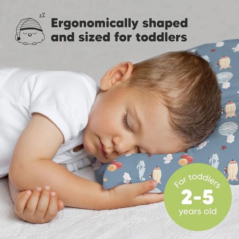 KeaBabies Toddler Pillow with Pillowcase Toddler Pillowcase for 13X18 Pillow - 13x18 My Little Dreamy Pillow - Organic Toddler Pillow Case for Boy, Kids in Saudi Arabia