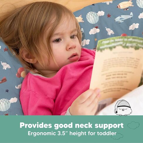 KeaBabies Toddler Pillow with Pillowcase Toddler Pillowcase for 13X18 Pillow - 13x18 My Little Dreamy Pillow - Organic Toddler Pillow Case for Boy, Kids in Saudi Arabia