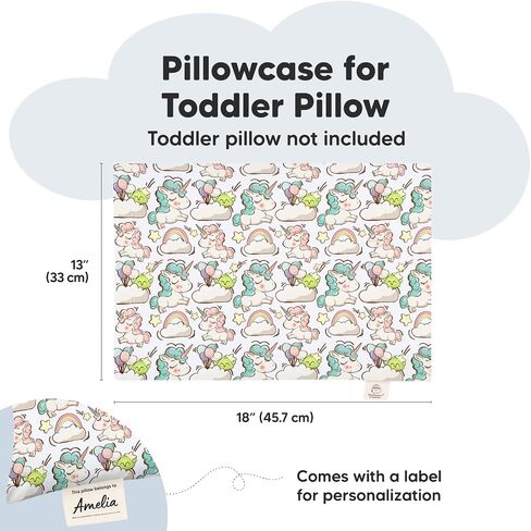 KeaBabies Toddler Pillow with Pillowcase Toddler Pillowcase for 13X18 Pillow - 13x18 My Little Dreamy Pillow - Organic Toddler Pillow Case for Boy, Kids in Saudi Arabia