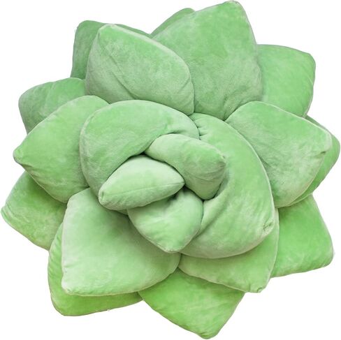 Green Philosophy Co. Plush Leaf Pillow - 3D Accent Succulent Leaf Throw Pillow for Couch Sofa Living Room Home Decor for Plant Lovers, Garden Lovers, Green Thumb Family & Friends in Kuwait