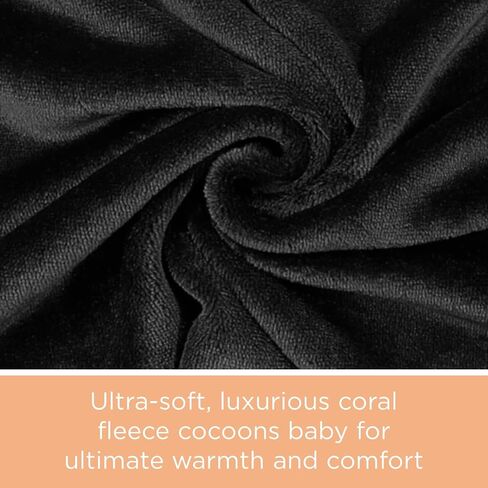 liuliuby Winter Carseat Covers for Baby | Infant Car Seat Cover Baby | Doona Accessories | Warm & Thick Fleece Canopy for Infant & New Born Cold Weather (Black) in Saudi Arabia