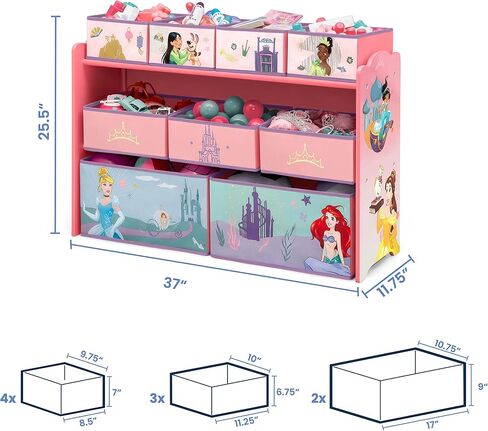 Disney Mickey Mouse Deluxe 9 Bin Design and Store Toy Organizer by Delta Children, Greenguard Gold Certified in Kuwait