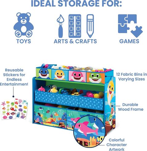 Delta Children PAW Patrol Deluxe 9 Bin Design and Store Toy Organizer, Greenguard Gold Certified in Saudi Arabia