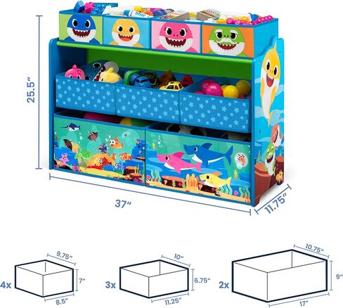 Delta Children PAW Patrol Deluxe 9 Bin Design and Store Toy Organizer, Greenguard Gold Certified in Saudi Arabia