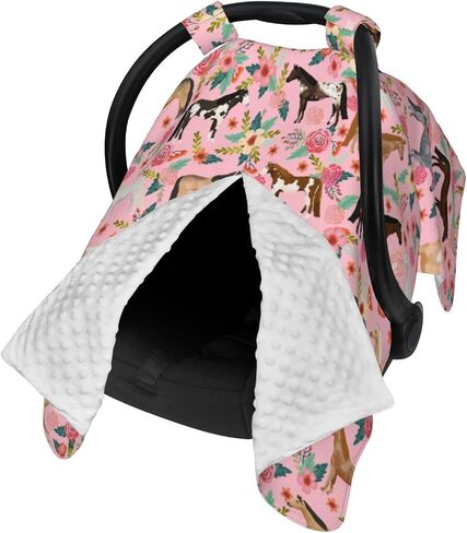 Brown Black Cow Print Car Seat Covers for Babies,Baby Car Seat Canopy Cover for Newborn Mom Multi Use Nursing Cover for Breastfeeding Baby Stuff for Newborn Infant Boys Girls Shower Gift in Kuwait