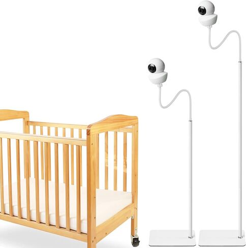 iTODOS Baby Monitor Floor Stand Holder for Babysense Video Baby Monitor V43/ HDS2/ V24R,Keep Baby Away from Touching,Strong and Heavy Metal Materials,More Safety in Saudi Arabia