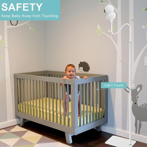iTODOS Baby Monitor Floor Stand Holder for Babysense Video Baby Monitor V43/ HDS2/ V24R,Keep Baby Away from Touching,Strong and Heavy Metal Materials,More Safety in Saudi Arabia