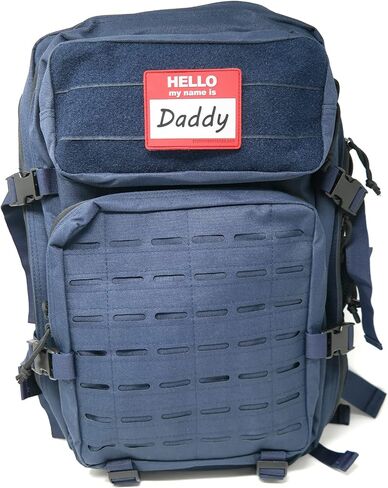 Hello My Name is Daddy PVC Hook and Loop Patch | Funny Tactical Patch for Diaper Bags and Daddy Gear in Saudi Arabia
