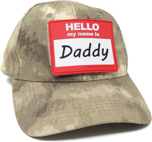 Hello My Name is Daddy PVC Hook and Loop Patch | Funny Tactical Patch for Diaper Bags and Daddy Gear in Saudi Arabia