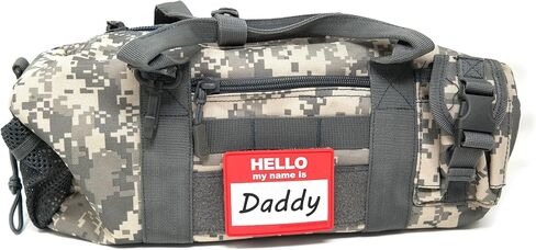 Hello My Name is Daddy PVC Hook and Loop Patch | Funny Tactical Patch for Diaper Bags and Daddy Gear in Saudi Arabia