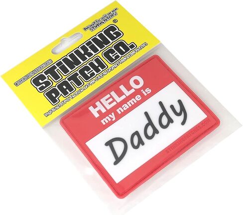 Hello My Name is Daddy PVC Hook and Loop Patch | Funny Tactical Patch for Diaper Bags and Daddy Gear in Saudi Arabia