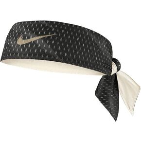 Nike Mens Dri-fit Reversible Printed Head Tie Black | White in Saudi Arabia