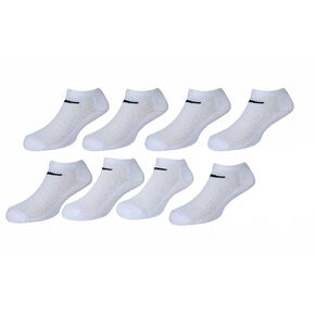 Nike Little Boys Lightweight No Show Socks 8 Pack (White(UN0610-001)/Black, 5-7) in Saudi Arabia