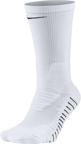 NIKE Unisex Vapor Crew Socks (1 Pair), White/Black, Large in Saudi Arabia