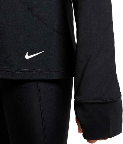 قميص Nike للفتيات Pro Warm طويل الأكمام (متوسط) باللون الأسود in Saudi Arabia