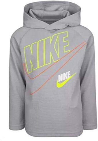 تيشيرت دراي-فت ثيرما بأكمام طويلة وغطاء للرأس من نايك للأطفال (للأطفال الصغار/الأطفال الصغار) in Kuwait