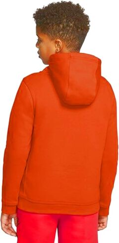 Nike Boys Sportswear Club+ Hbr Pullover Hoodie (Large, Orange/Black/White) in Saudi Arabia