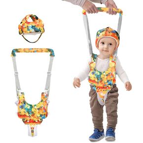 Baby Walking Harness + Baby Helmet- Adjustable Handheld Baby Walker Assistant, Belt Walker for Baby, 8-24 Months in Kuwait