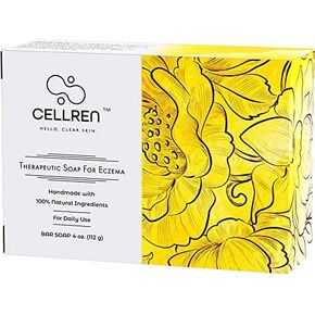 CellRen Eczema Soap Bar. Natural Relief for Eczema. Safe For Adults, Kids, and Babies. Extra Skin-Calming Formula. 4oz in Kuwait