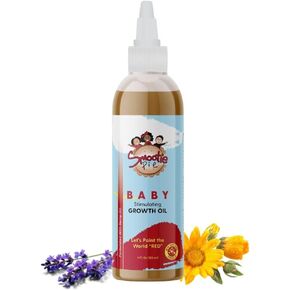 SmootiePie Baby Stimulating Growth Oil | Cradle Cap Treatment| Eczema Treatment| 100% Organic, Natural, & Vegan| Nourishing Hair Oil| Hair and Dry Scalp Oil in Saudi Arabia