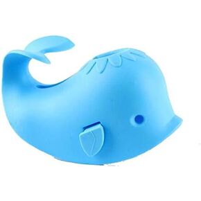 Bath Spout Cover for Bathtub - Faucet Baby Covers Protects Baby During Bathing Time While Being Fun. Cute Soft Whale Making for Enjoyable Safe Baths Your Child Will Love. (1 Pack, Light Blue) in Saudi Arabia