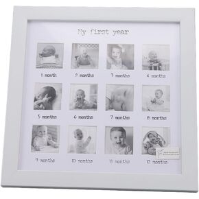 TOPINCN Baby First Year Photo Frame, 12 Month Picture Frame Baby First Year Photo Frame for Baby Growth Record Baby Shower Gifts in Kuwait