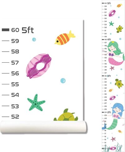 Ballerina Wall Sticker Growth Chart for Kids, Height Chart for Boys and Girls, Growth Chart Sticker, Growth Chart Decal in Kuwait