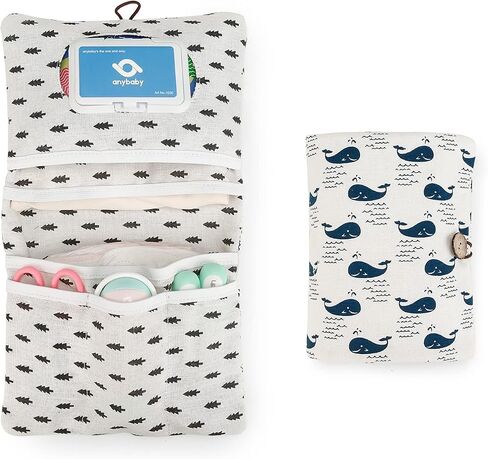 Lmbabter Removable Organizer Insert Baby Bag Organizer,Diaper Bag with 6 Total Pockets, Handbag & Tote Bag for Women Mommy Nurse (Leaf) in Kuwait