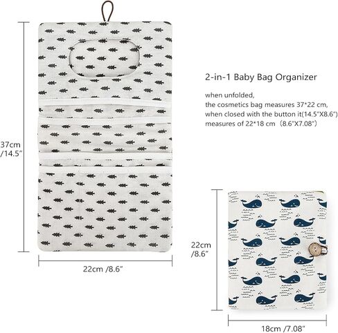Lmbabter Removable Organizer Insert Baby Bag Organizer,Diaper Bag with 6 Total Pockets, Handbag & Tote Bag for Women Mommy Nurse (Leaf) in Kuwait