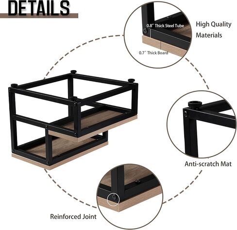 SZLHANJZ Step Stool, Wood & Metal Step Stools for Adults Kids, 500 LB Load | Bedside Steps for High Beds with Round Corners, 2 Steps Footstool for Adults, Stepping Stool for Kitchen Bedroom, Black in Saudi Arabia