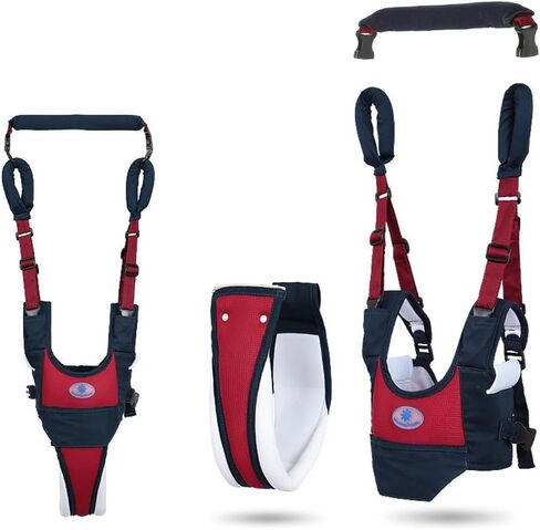 Baby Walker Toddler Walking Assistant, Deralaon Handheld Stand Up and Walking Learning Leash Kids Safety Breathable Walking Harness Walker for Baby 6-27 Months (Red) in Kuwait