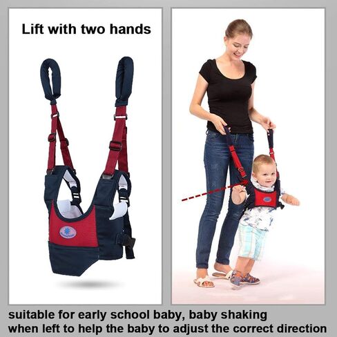 Baby Walker Toddler Walking Assistant, Deralaon Handheld Stand Up and Walking Learning Leash Kids Safety Breathable Walking Harness Walker for Baby 6-27 Months (Red) in Kuwait