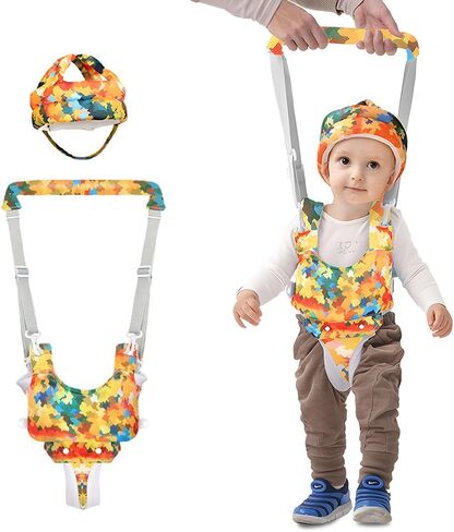 Baby Walking Harness + Baby Helmet- Adjustable Handheld Baby Walker Assistant, Belt Walker for Baby, 8-24 Months in Kuwait