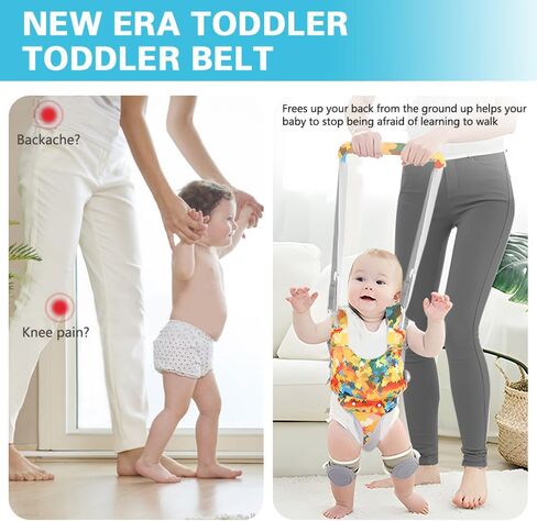 Baby Walking Harness + Baby Helmet- Adjustable Handheld Baby Walker Assistant, Belt Walker for Baby, 8-24 Months in Kuwait