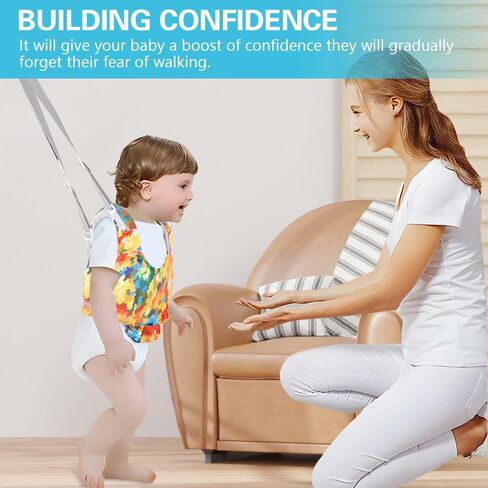 Baby Walking Harness + Baby Helmet- Adjustable Handheld Baby Walker Assistant, Belt Walker for Baby, 8-24 Months in Kuwait